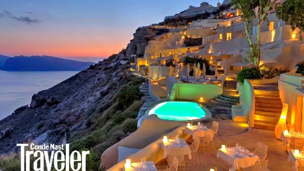 Santorini cliff hotel among top 10 CNT list (photos)