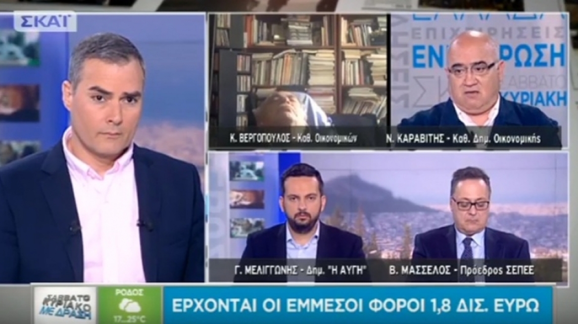 Πήρε ένα υπνάκο live στο Σκάι ο Κ. Βεργόπουλος!