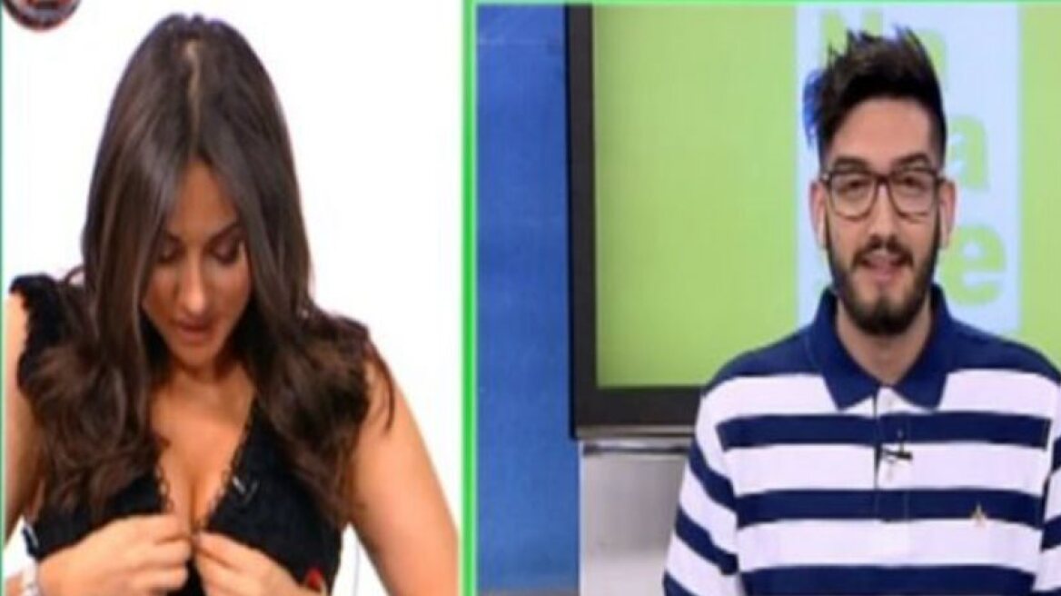 Sexy ‘accident’ on air for Christina Moustaka (video)