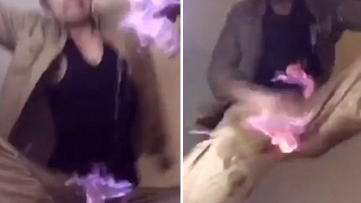 Βίντεο-σοκ: Έπαιζε με τη φωτιά και «πυρπόλησε» κατά λάθος τους όρχεις του