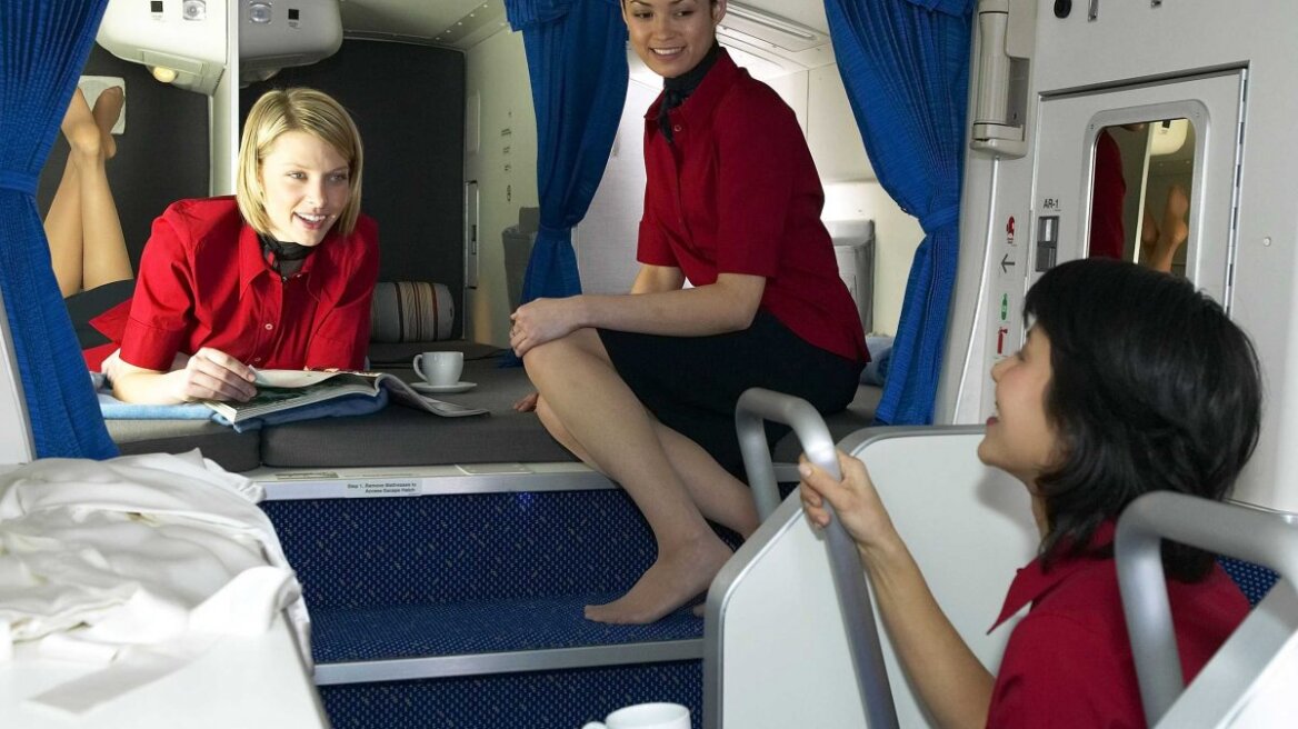See where flight attendants sleep on long-haul flights (pics)