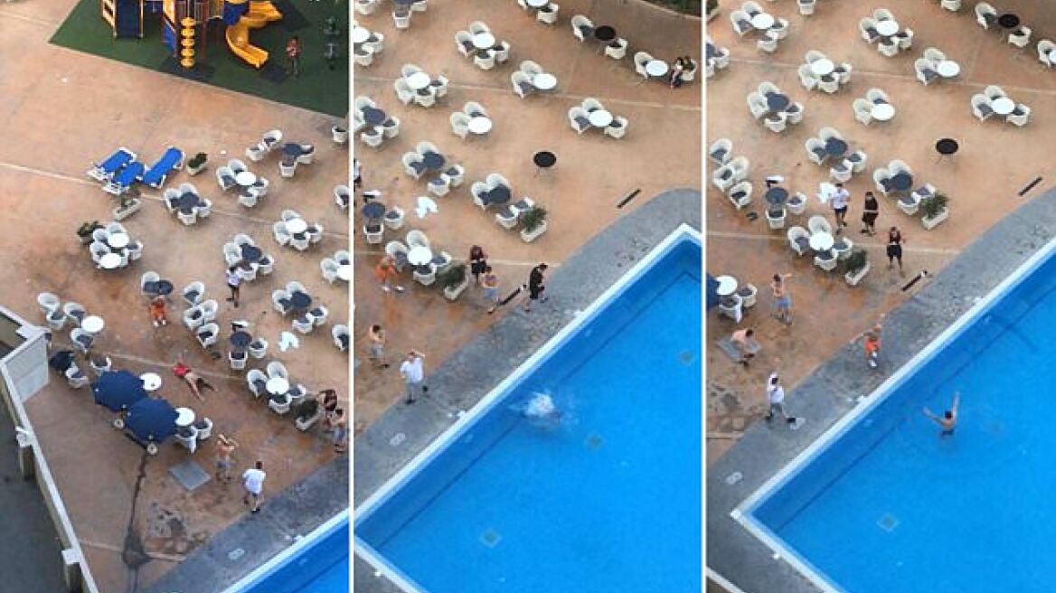Βίντεο: Δείτε τον... επικό τρόπο που επέλεξε να βουτήξει στην πισίνα μεθυσμένος Άγγλος