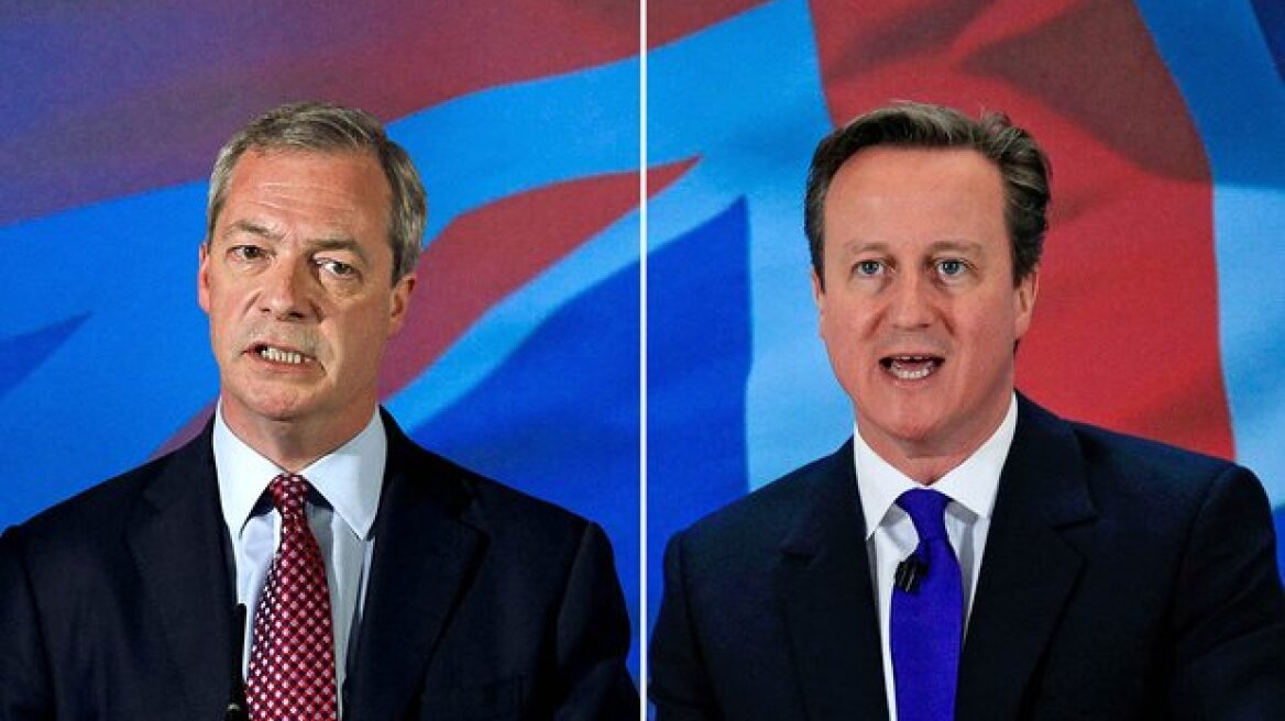 Τηλεοπτική κόντρα μεταξύ Φάρατζ και Κάμερον με θέμα το Brexit