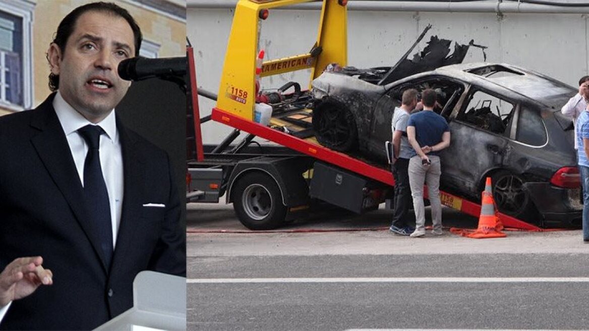 Panayiotis Mavrikos probably not able to react when his car burst into flames