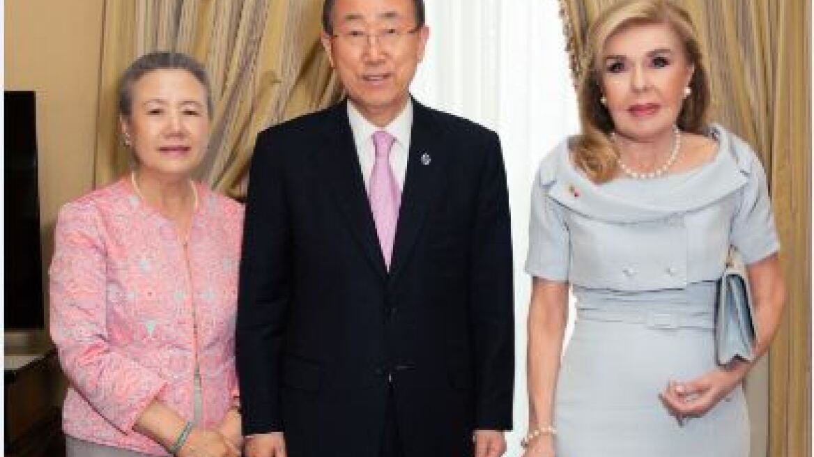 Συνάντηση Μπαν Κι Μουν με τη Μαριάννα Βαρδινογιάννη