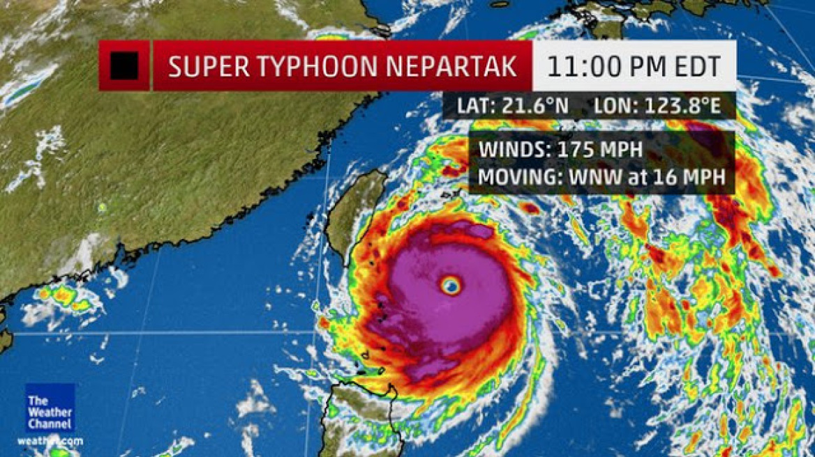 Συναγερμός στην Ταϊβάν για την επέλαση σούπερ-τυφώνα!