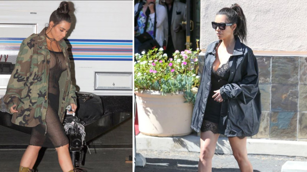Kim Kardashian: Το διάφανο φόρεμα και το...μαύρο κομπινεζόν 