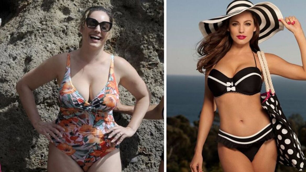 Unfiltered photos of busty Kelly Brook on beach (photos)