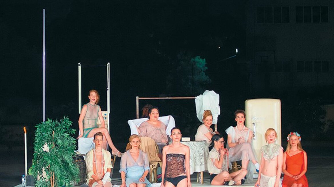 Classical play Lysistrata sheds clothes