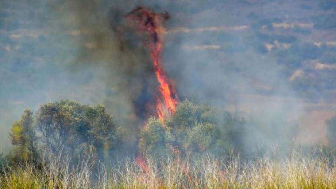 Φωτιά κοντά σε σπίτια στα Καλύβια Αττικής 