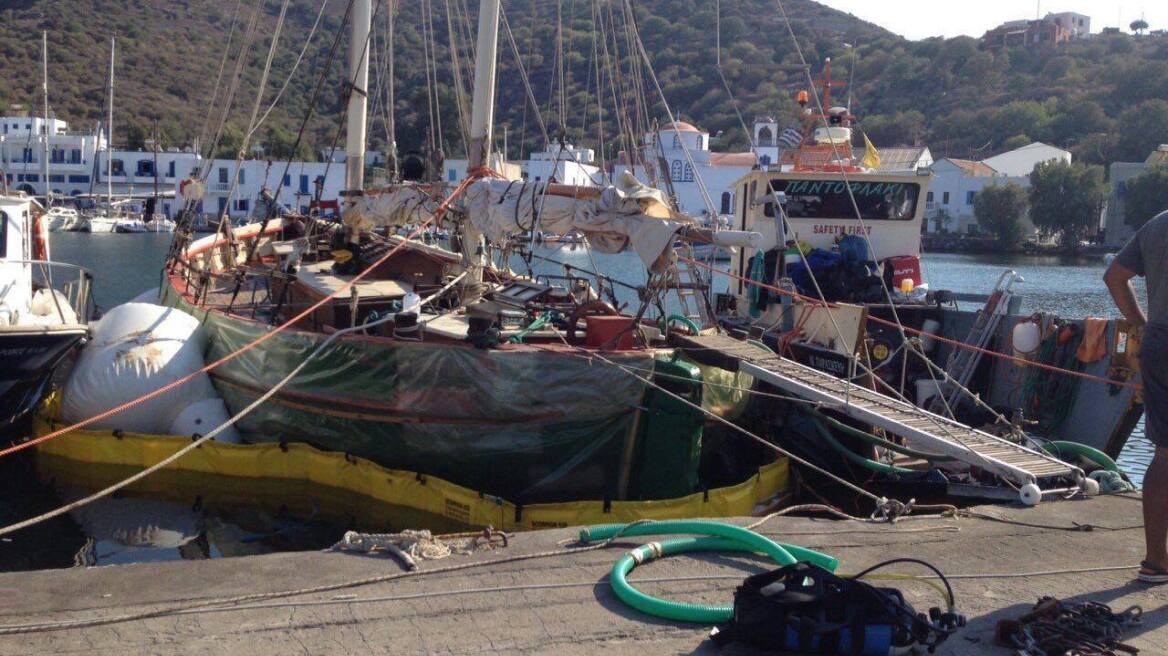 Ναυάγιο στη Νίσυρο: Κινδυνεύει να βυθιστεί οριστικά το «Neptun»