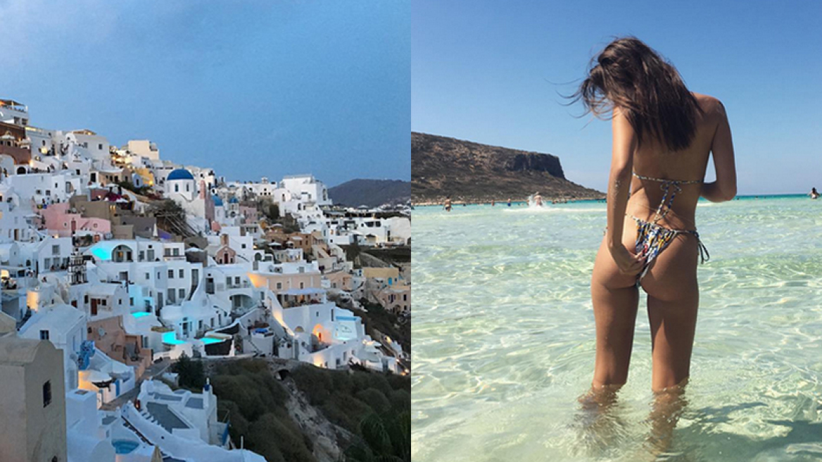 Κολλημένη με την Ελλάδα η Ratajkowski