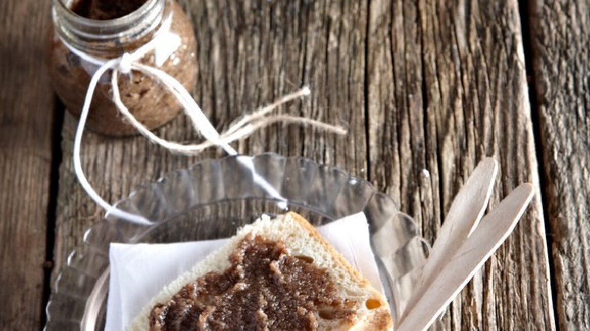 Homemade nuts and dried figs jam