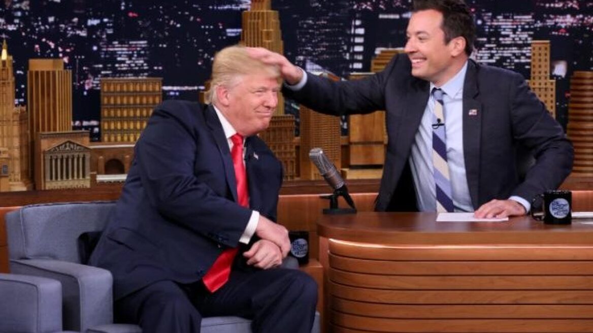  Donald Trump lets Jimmy Fallon mess up his hair