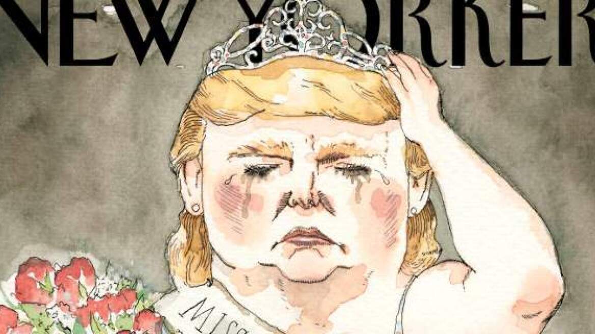 Εξώφυλλο New Yorker: Ο Τραμπ με γαλάζιο μαγιό περπατά στην πασαρέλα ως... νικήτρια καλλιστείων