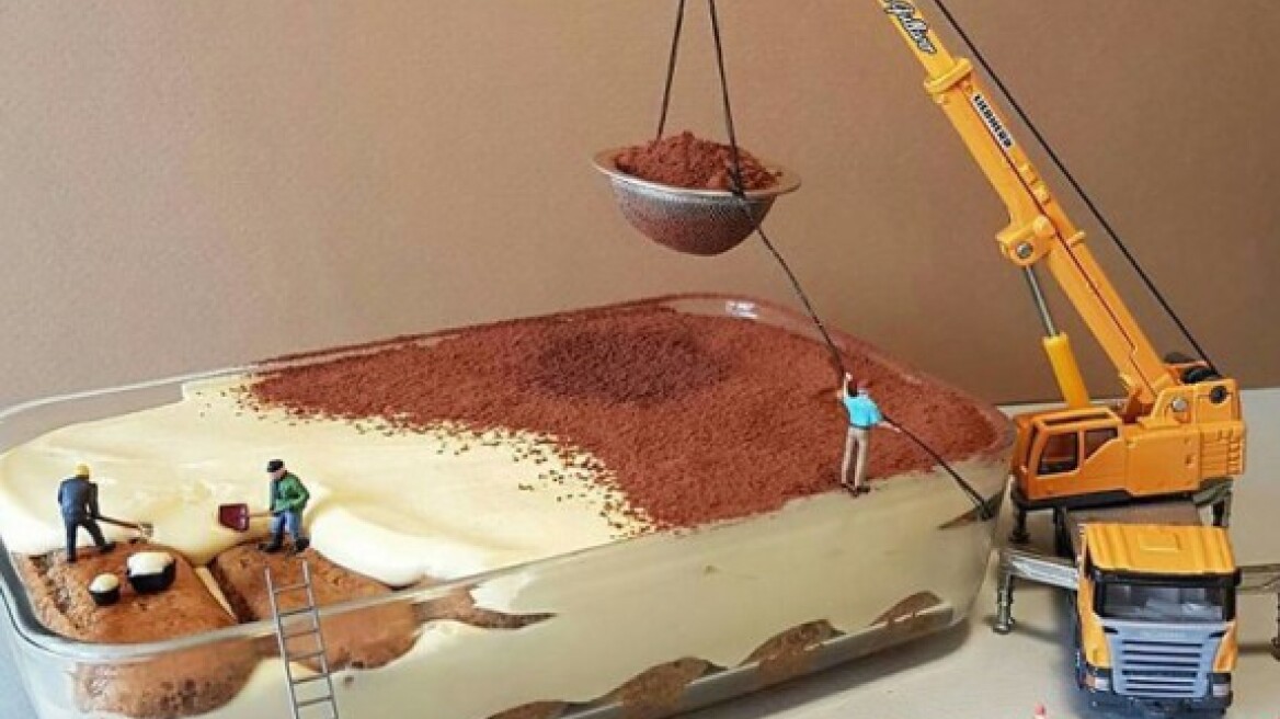 Ιταλός pastry chef φτιάχνει μικρόκοσμους από γλυκά