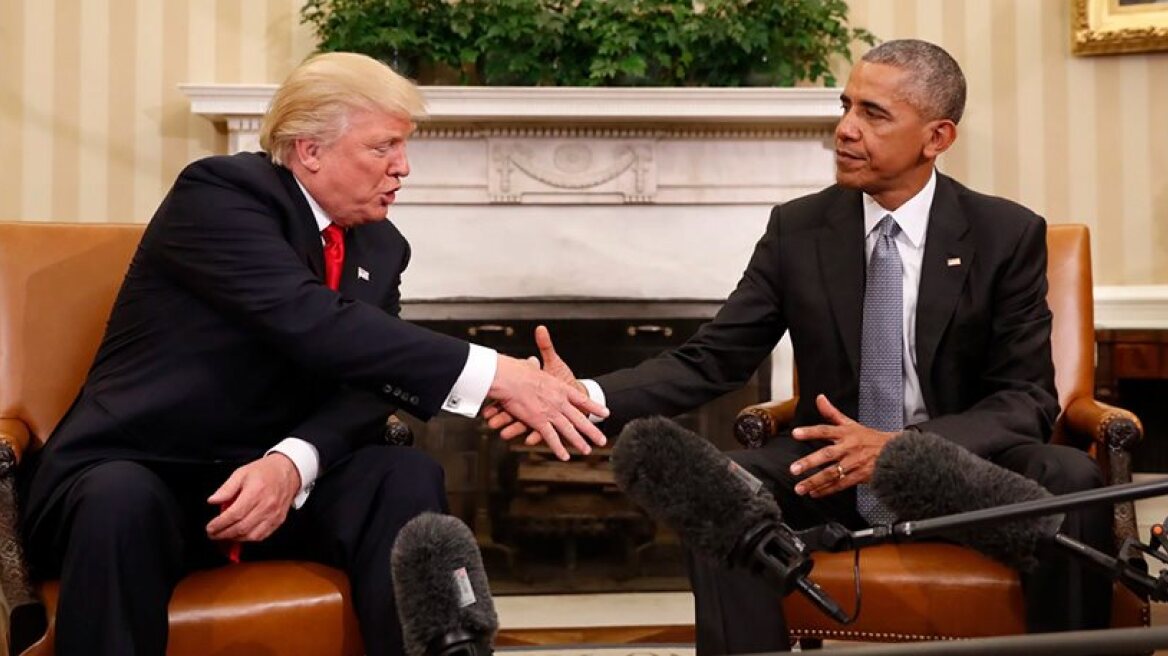 Donald Trump meets Barack Obama in White House (video)