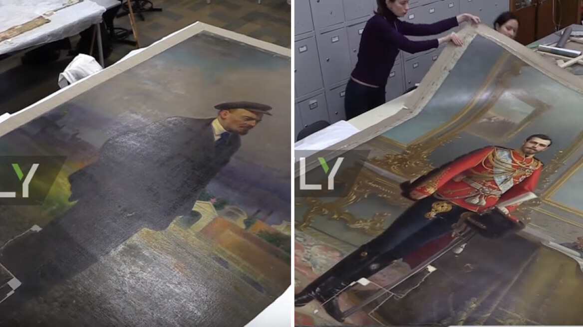 Πορτρέτο του τσάρου Νικόλαου έμεινε κρυμμένο για 100 χρόνια πίσω από πίνακα του Λένιν!