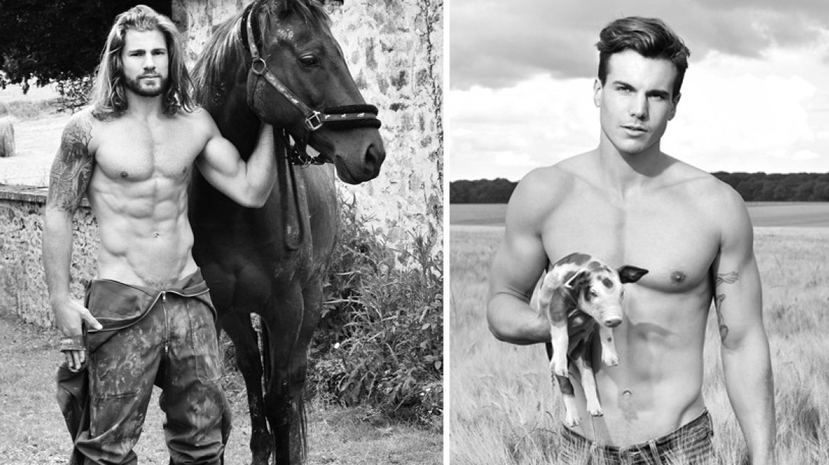 Γάλλοι «αγρότες» φανερώνουν τους «καλλιεργημένους» κοιλιακούς τους