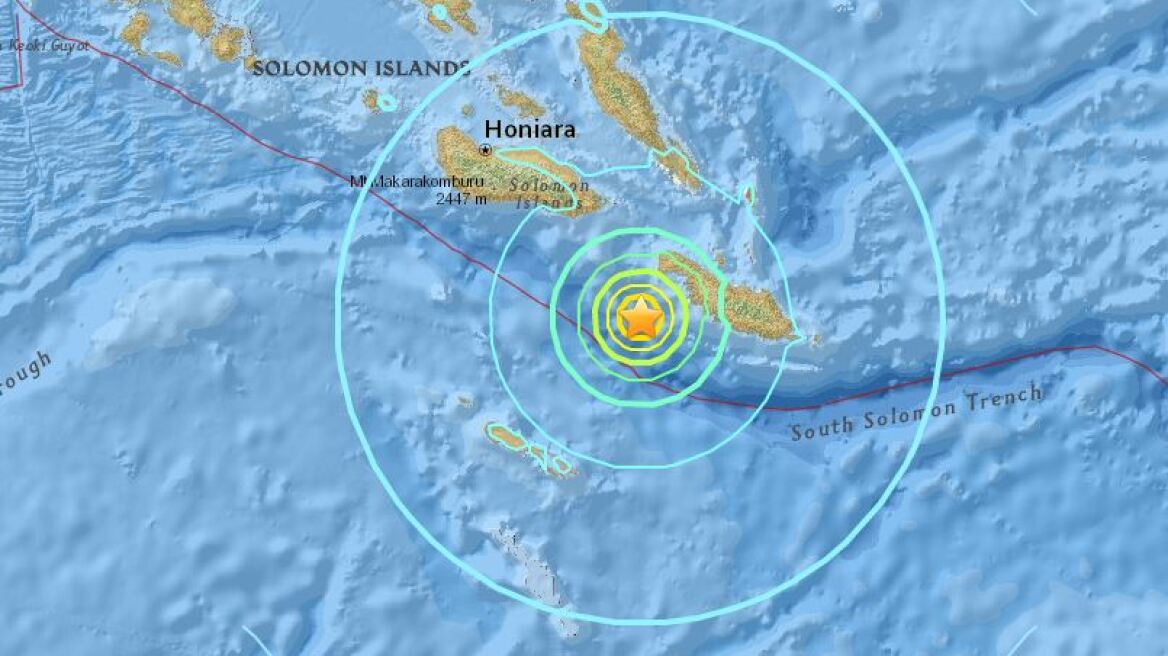 Μετασεισμός 6,9 Ρίχτερ στα Νησιά του Σολομώντα