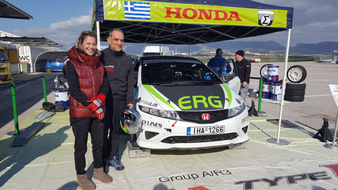 Ολυμπιονίκες οδηγούν το αγωνιστικό Honda Civic στα Μέγαρα!