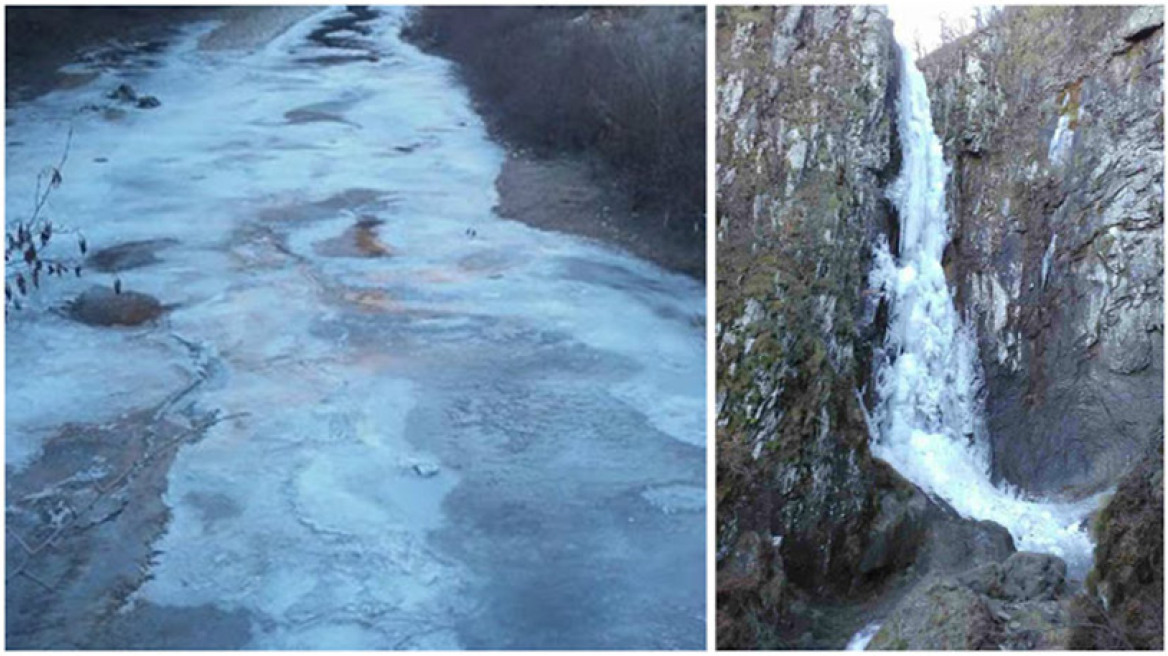 Τσουχτερό κρύο στην Ξάνθη: Πάγωσαν καταρράκτης και ποτάμι