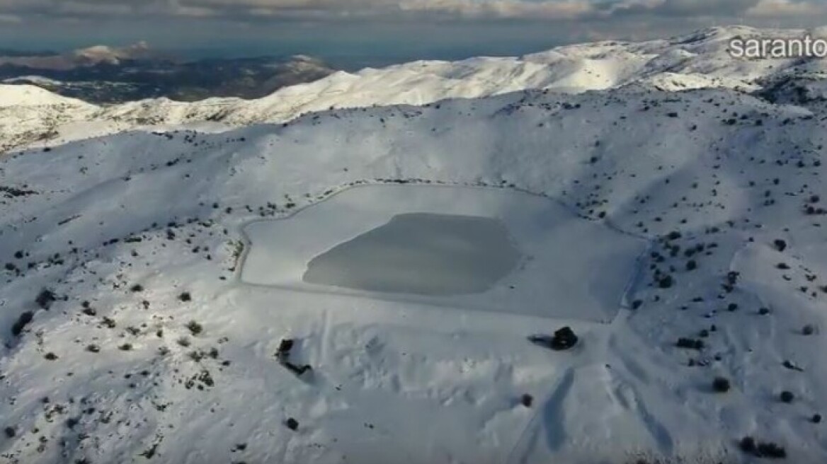 Ένα drone «διηγείται» από τις επιβλητικές βουνοκορφές του Ψηλορείτη