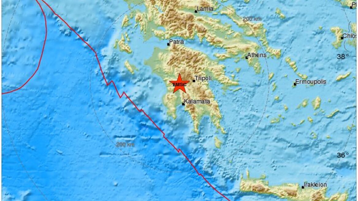 Σεισμός 3,8 Ρίχτερ ανάμεσα από Ανδρίτσαινα και Μεγαλόπολη 