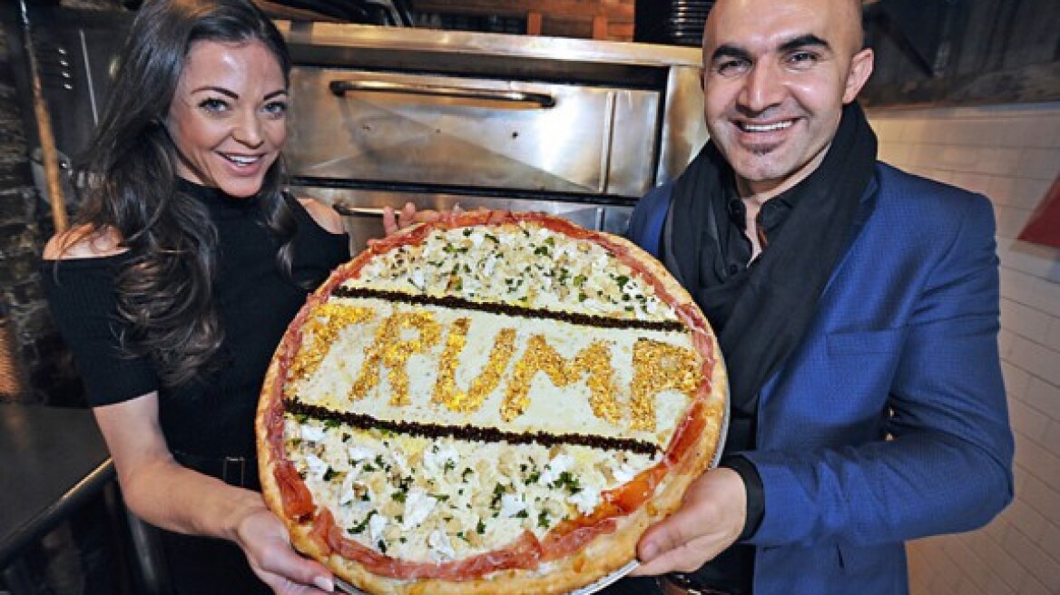 Ο Trump έγινε πίτσα και μάλιστα χρυσή!