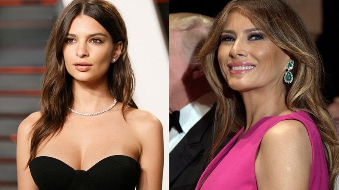 An applause from the First Lady Melania Trump to Emily Ratajkowski