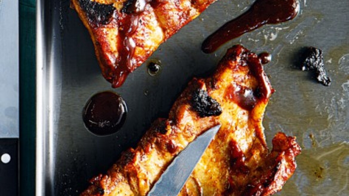 Κορτεζίνες με σάλτσα BBQ