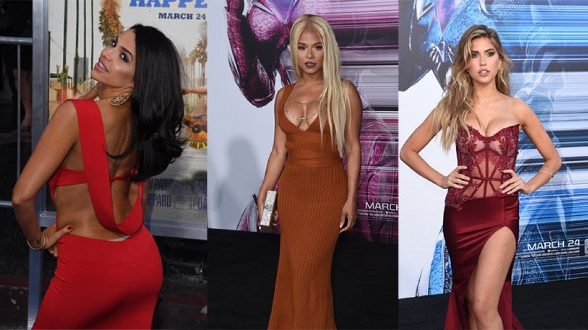 Sizzling hot red carpet premiere for Power Rangers movie!