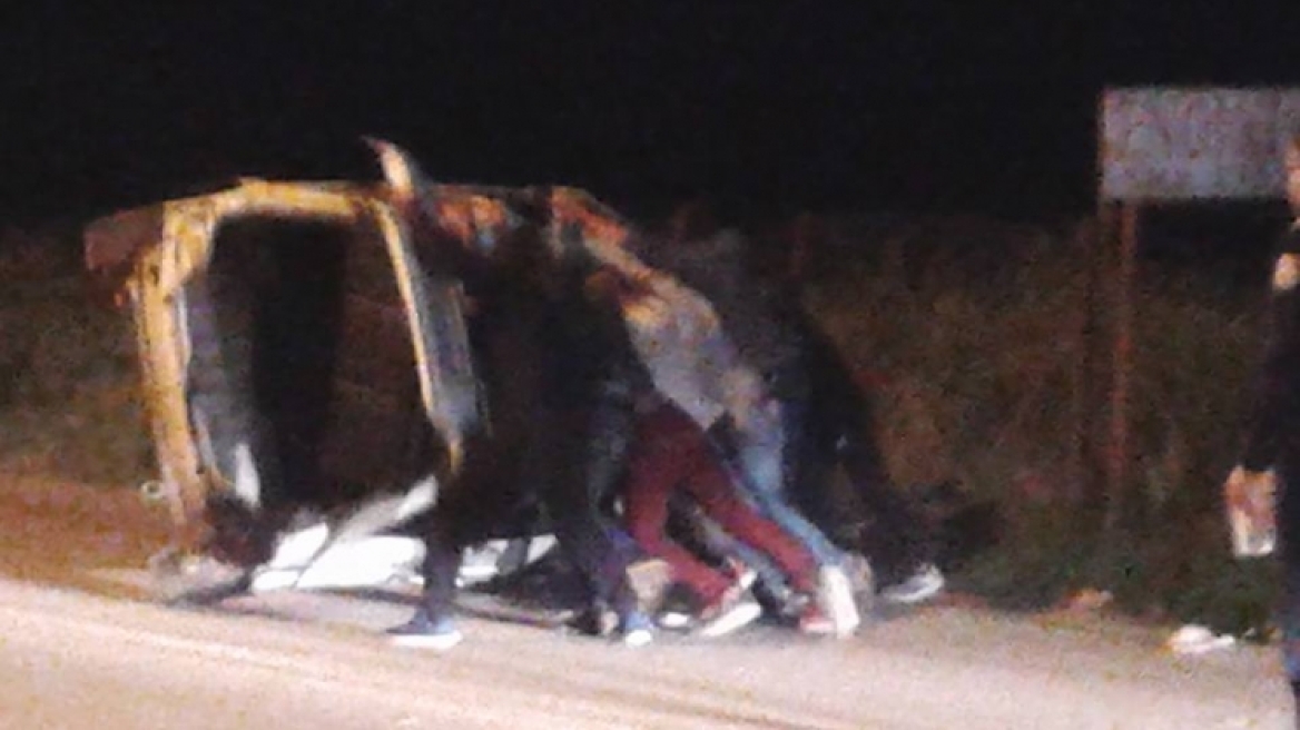 Ανετράπη ΙΧ στην οδό Ναυπλίου - Άργους ... Άγιο είχε ο οδηγός 