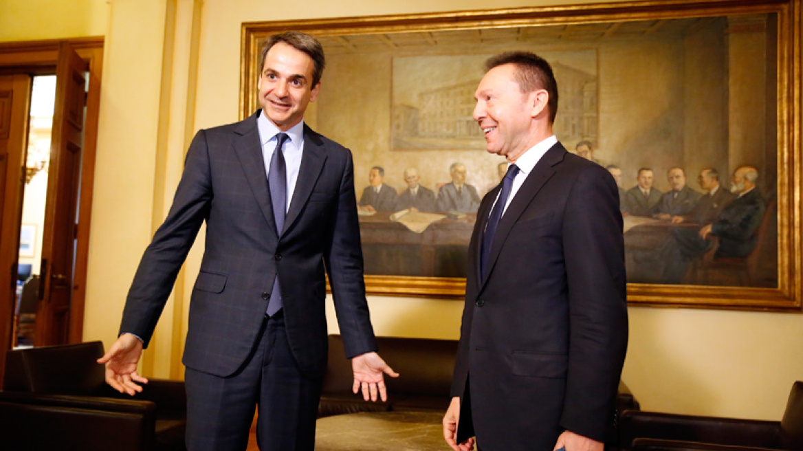 Φωτογραφίες: Συνάντηση Κυριάκου-Στουρνάρα στην Τράπεζα της Ελλάδος