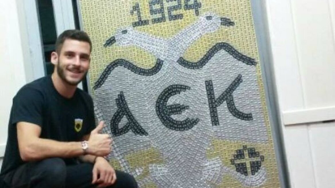 Το σήμα της ΑΕΚ από 3.500 τσιγκάκια!
