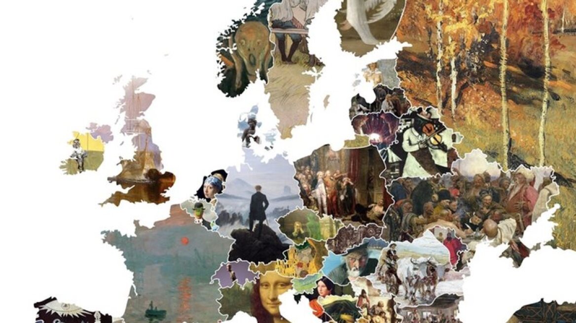 Map shows art symbolising each European country (photos)