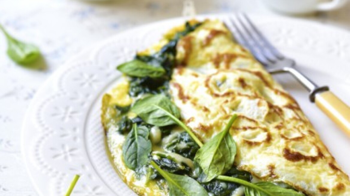 Ομελέτα με σπανάκι και φέτα