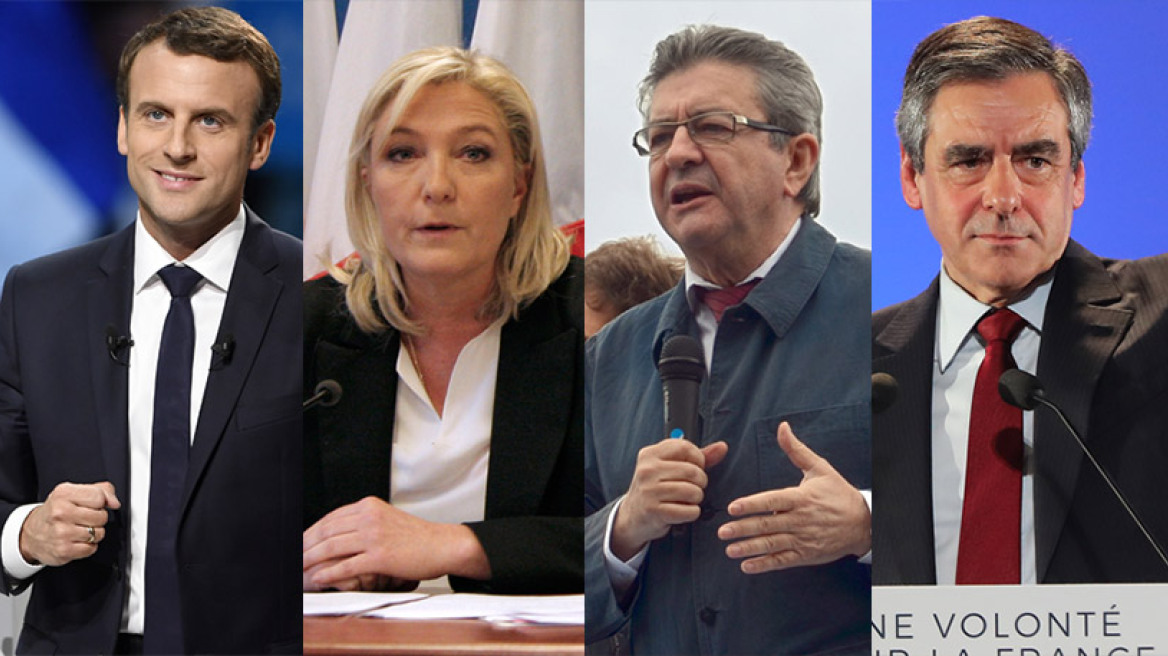 Μακρόν, Λεπέν, Φιγιόν και Μελανσόν σε απόσταση αναπνοής 