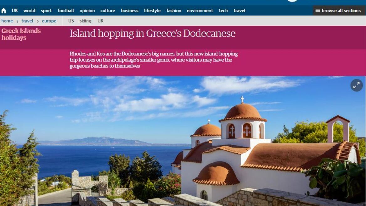 Εγκώμια στην Guardian για Λέρο και μικρά Δωδεκάνησα
