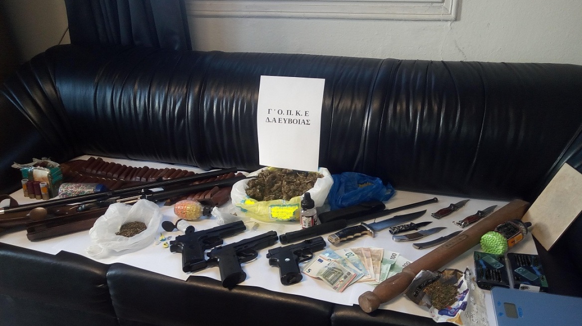 Όπλα και ναρκωτικά σε σπίτι και ποιμνιοστάσιο στην Εύβοια
