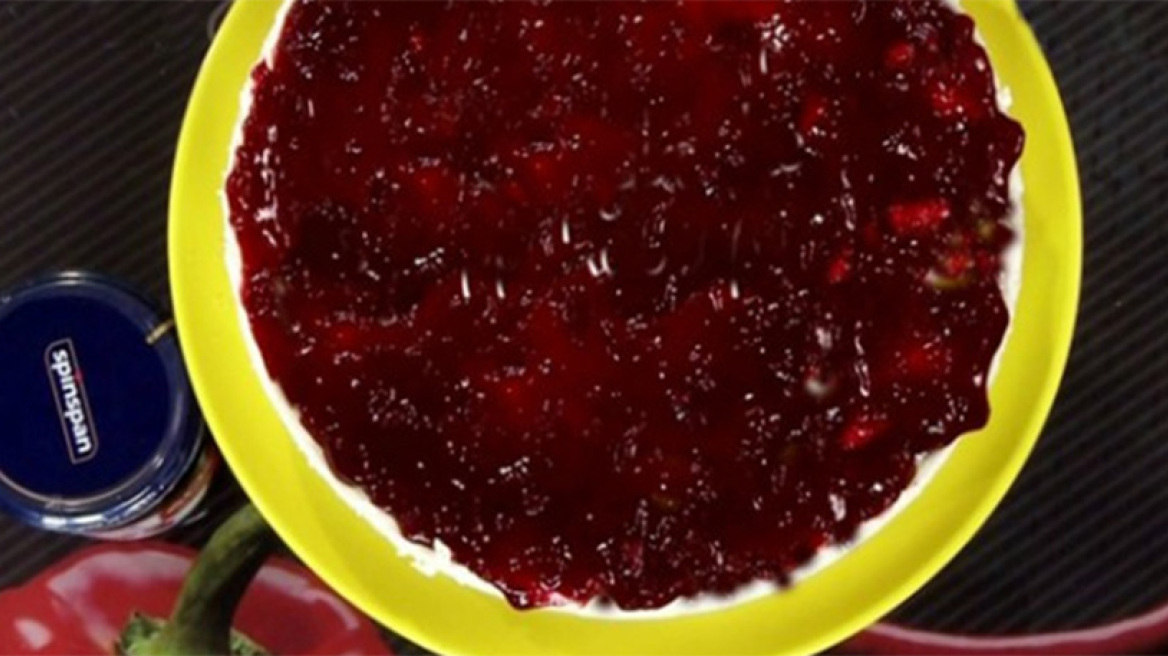 Cheesecake με μαρμελάδα βύσσινο