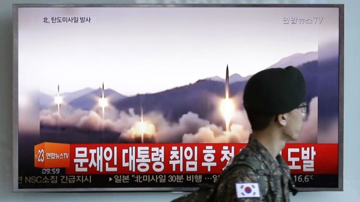  N. Korea test-fires missile, challenging new leader in South