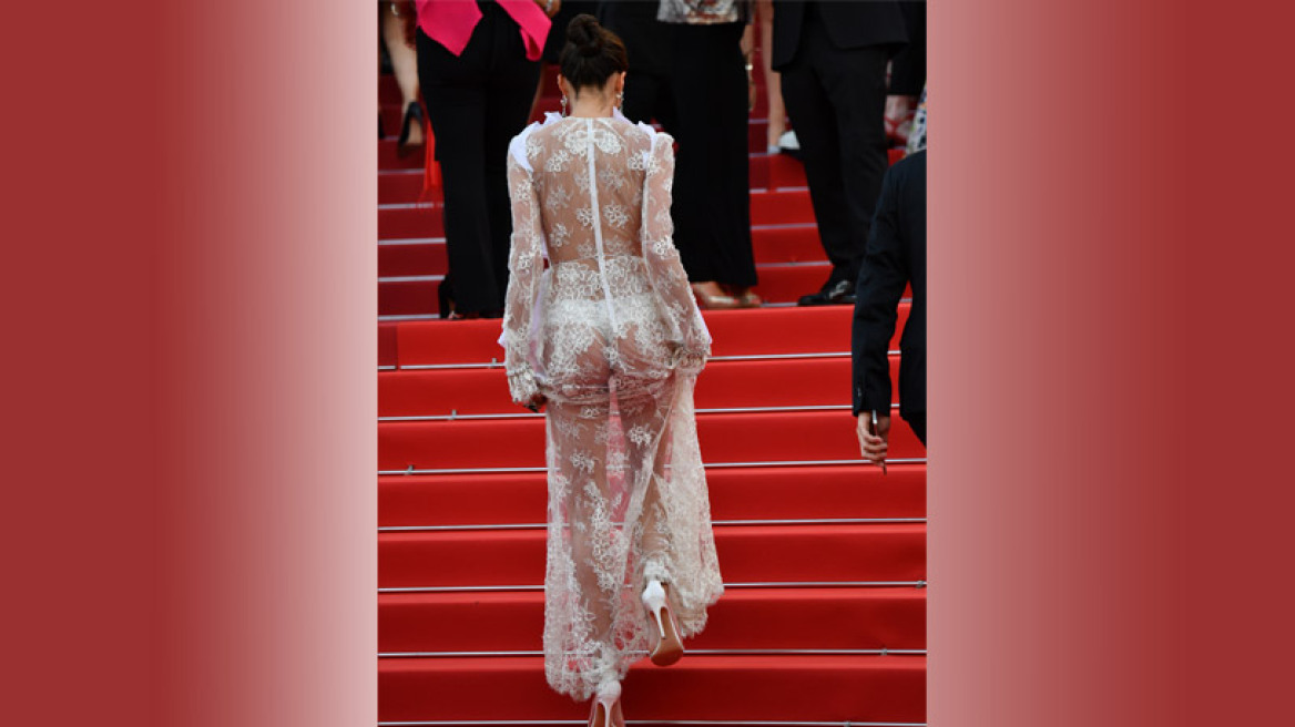 Με «visible thong», τη νέα μόδα, η Sara Sampaio στις Κάννες