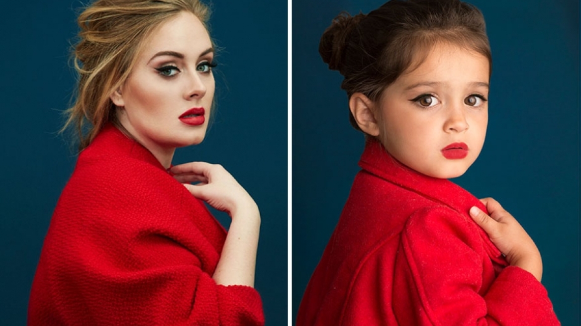 Ένα 3χρονο μοντέλο στο ρόλο διάσημων και δυναμικών γυναικών