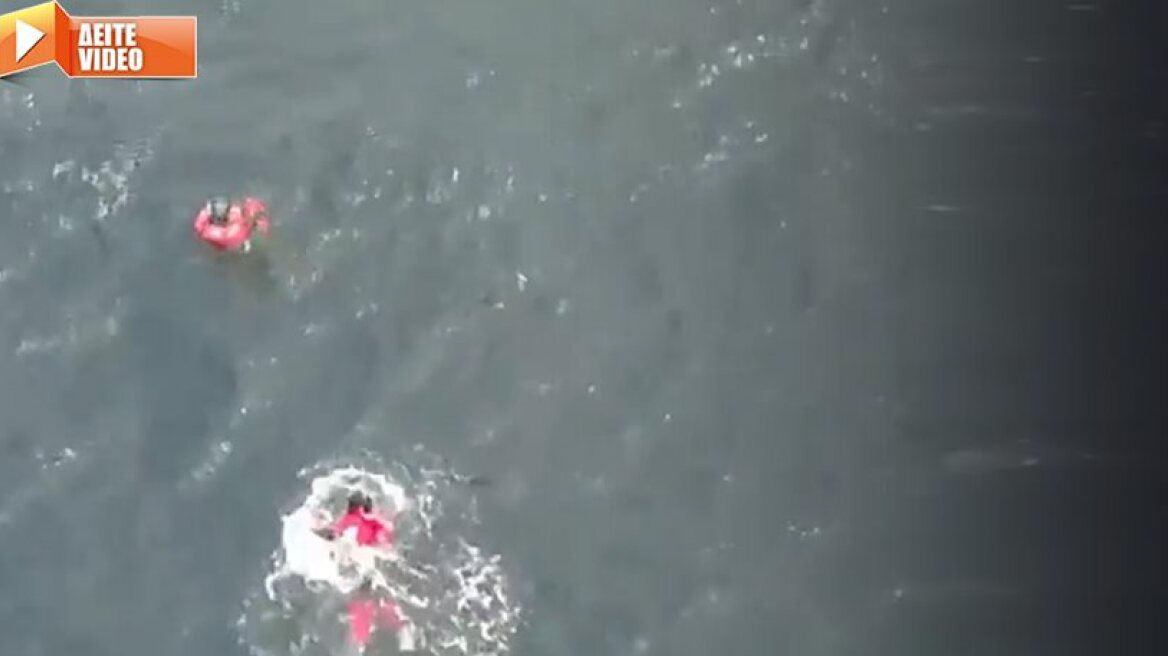 Video: Greek SAR helicopter rescuing the Mirage-2000 pilot