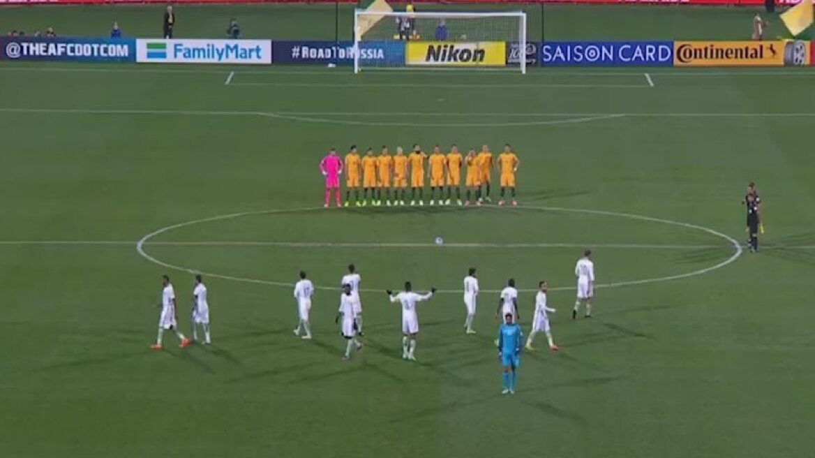 Saudi Arabia football team fails to observe 1′ silence for London attack (video)