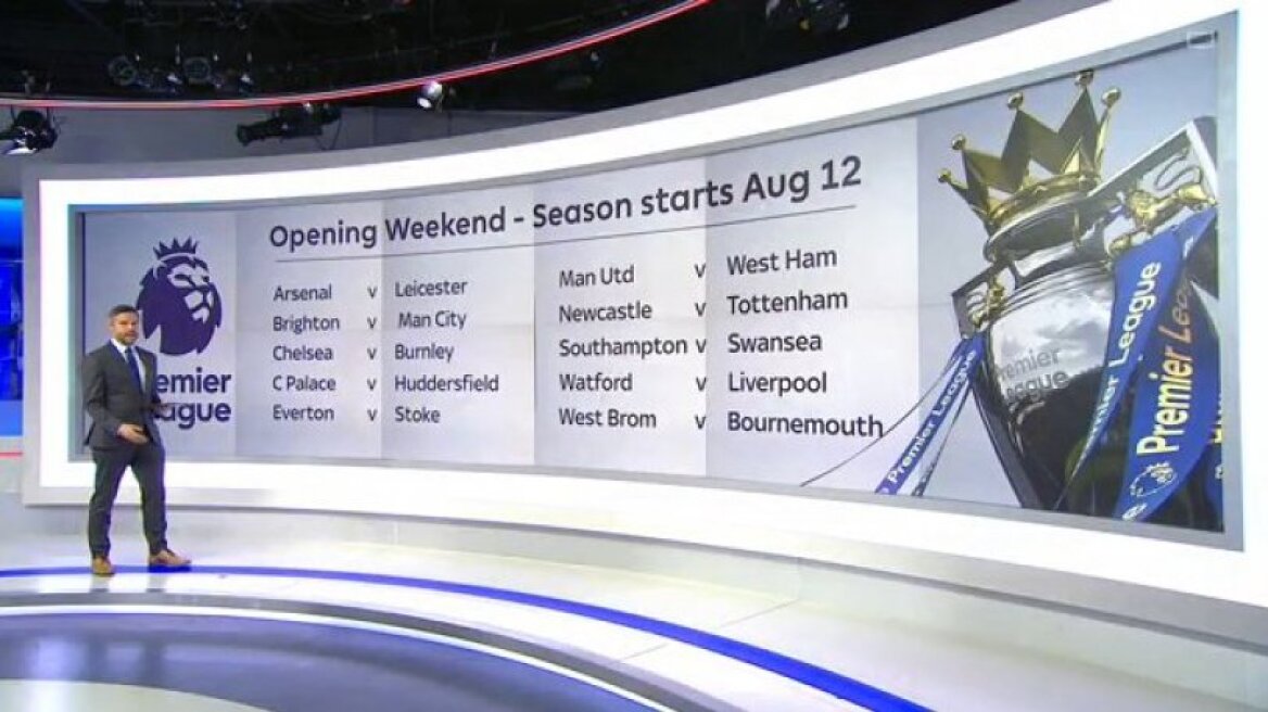 Το πρόγραμμα της Πρέμιερ Λιγκ για τη σεζόν 2017-2018
