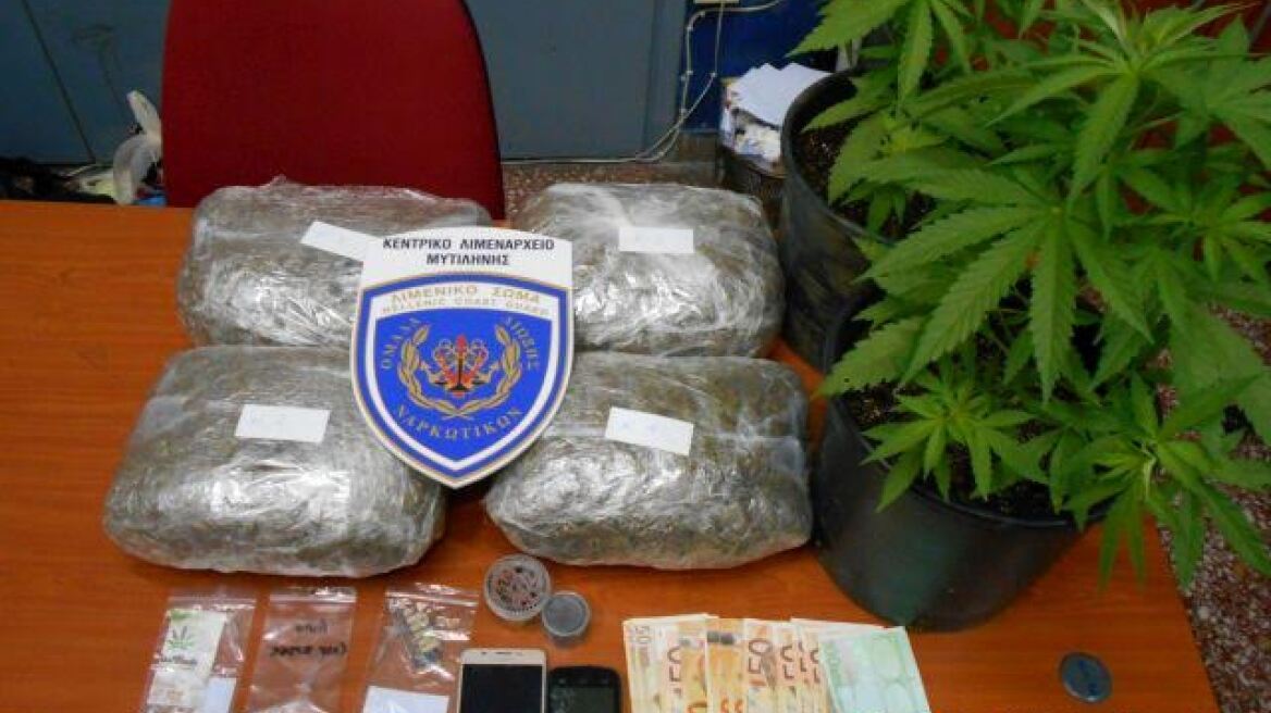 Λέσβος: Βγήκε από το πλοίο με τέσσερα κιλά χασίς