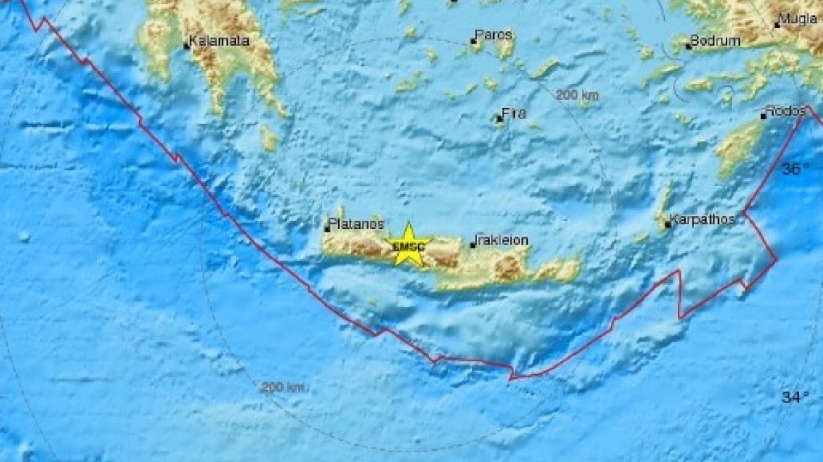 Σεισμός τεσσάρων Ρίχτερ ταρακούνησε την Κρήτη