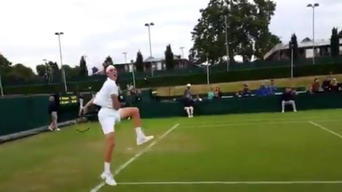 Watch match point of Greek tennis for berth in Wimbledon main draw (video)
